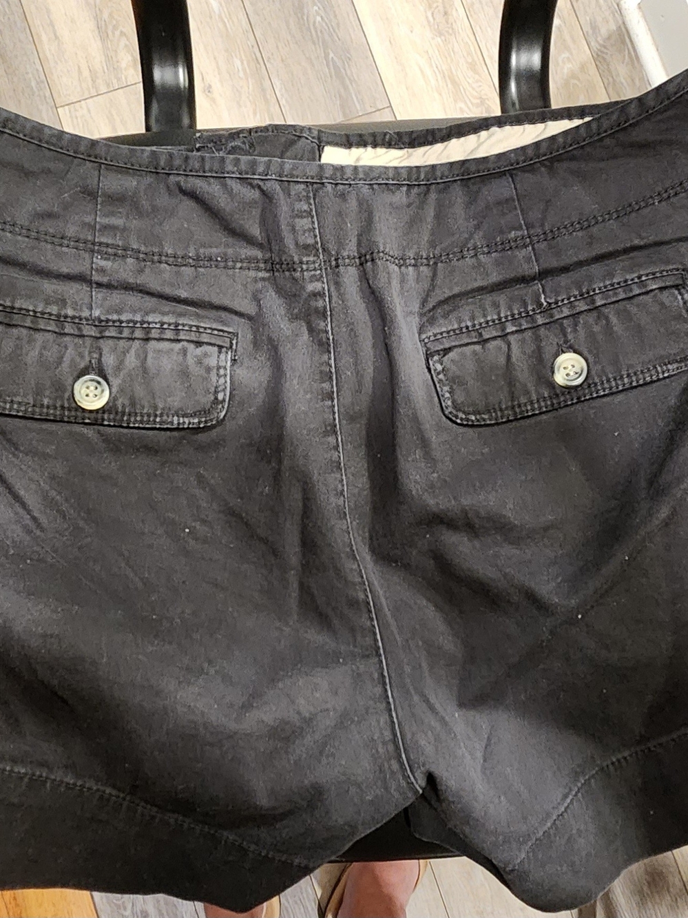 Dockers Women's Black Flat-Front Shorts - Picture 2 of 4